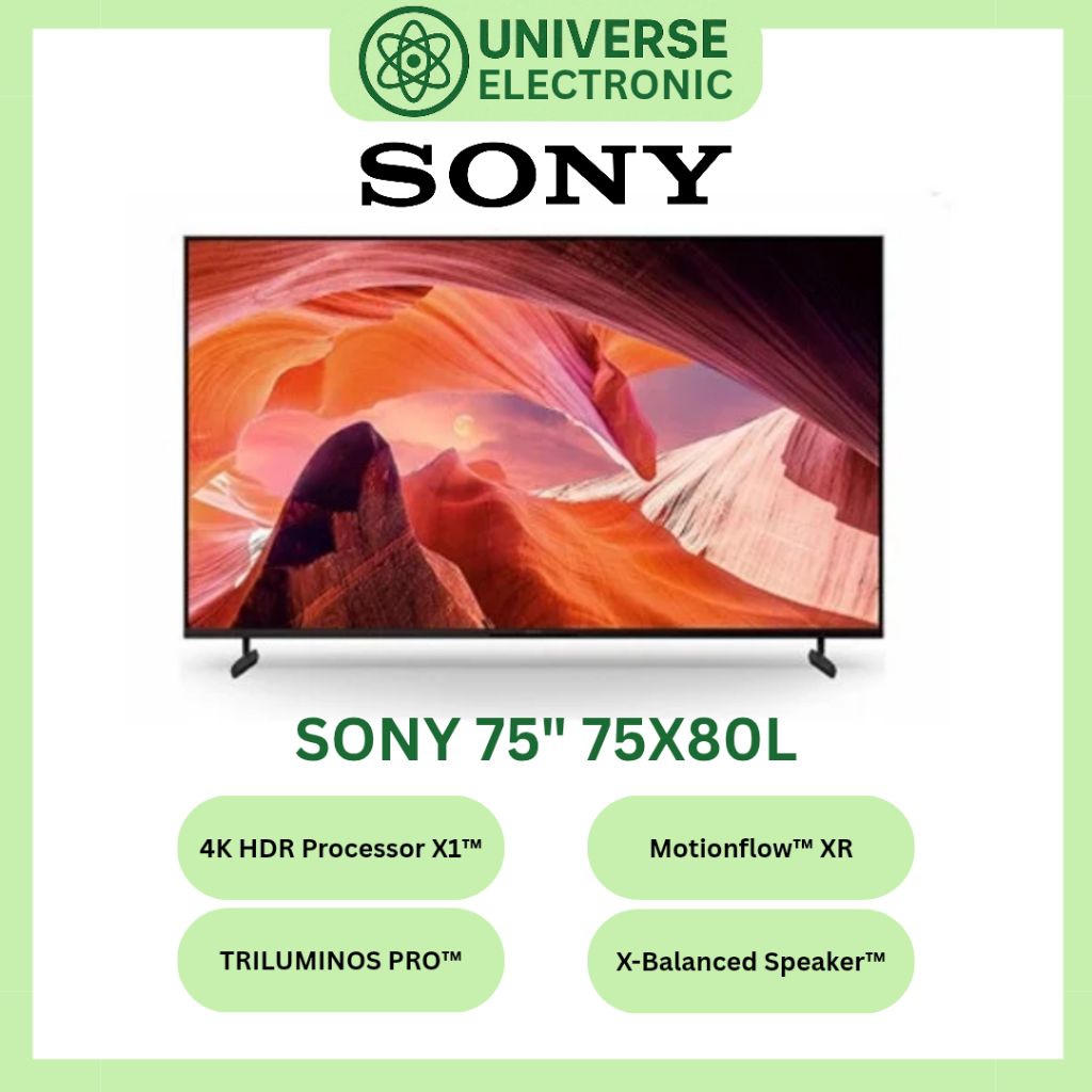 SONY 75X80L / KD-75X80L 4K GOOGLE TV 75 Inch