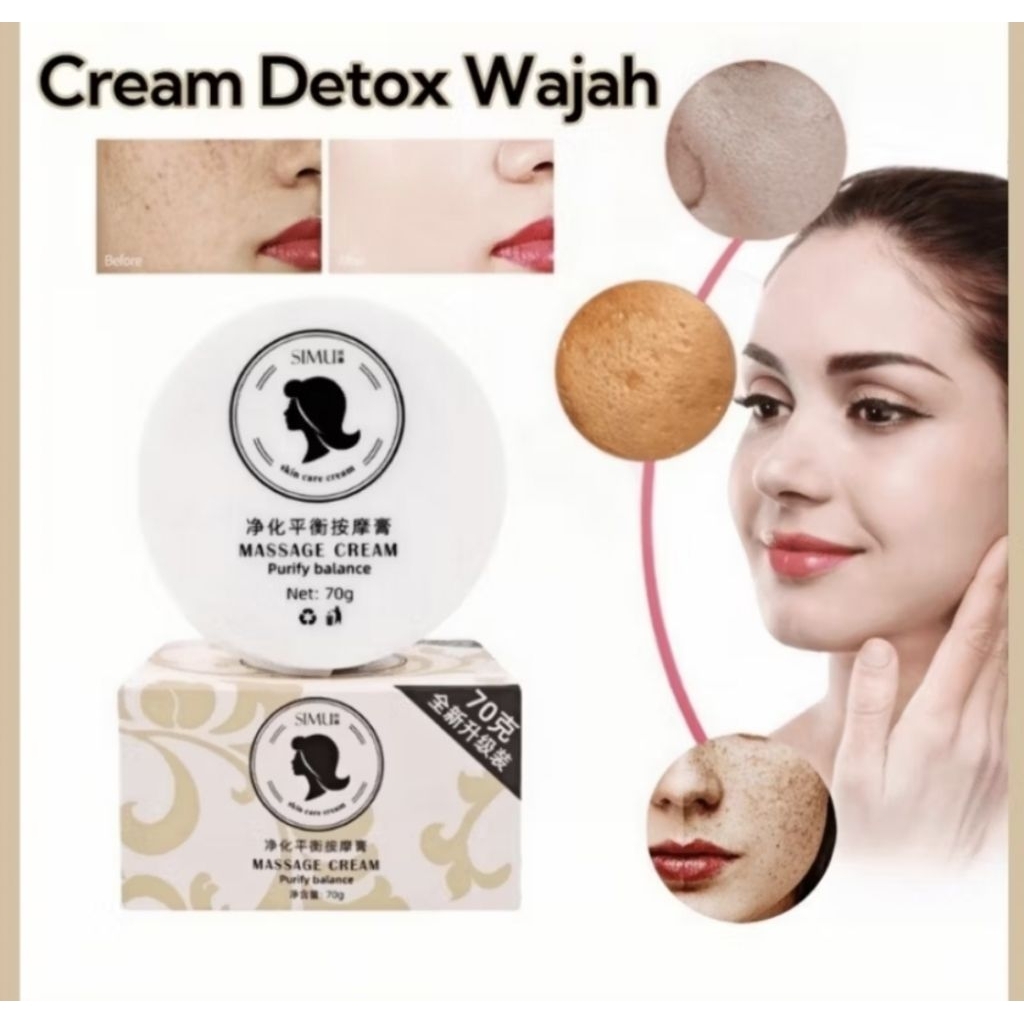 Cream/ Krim Detox Wajah Purifying Massage Cream