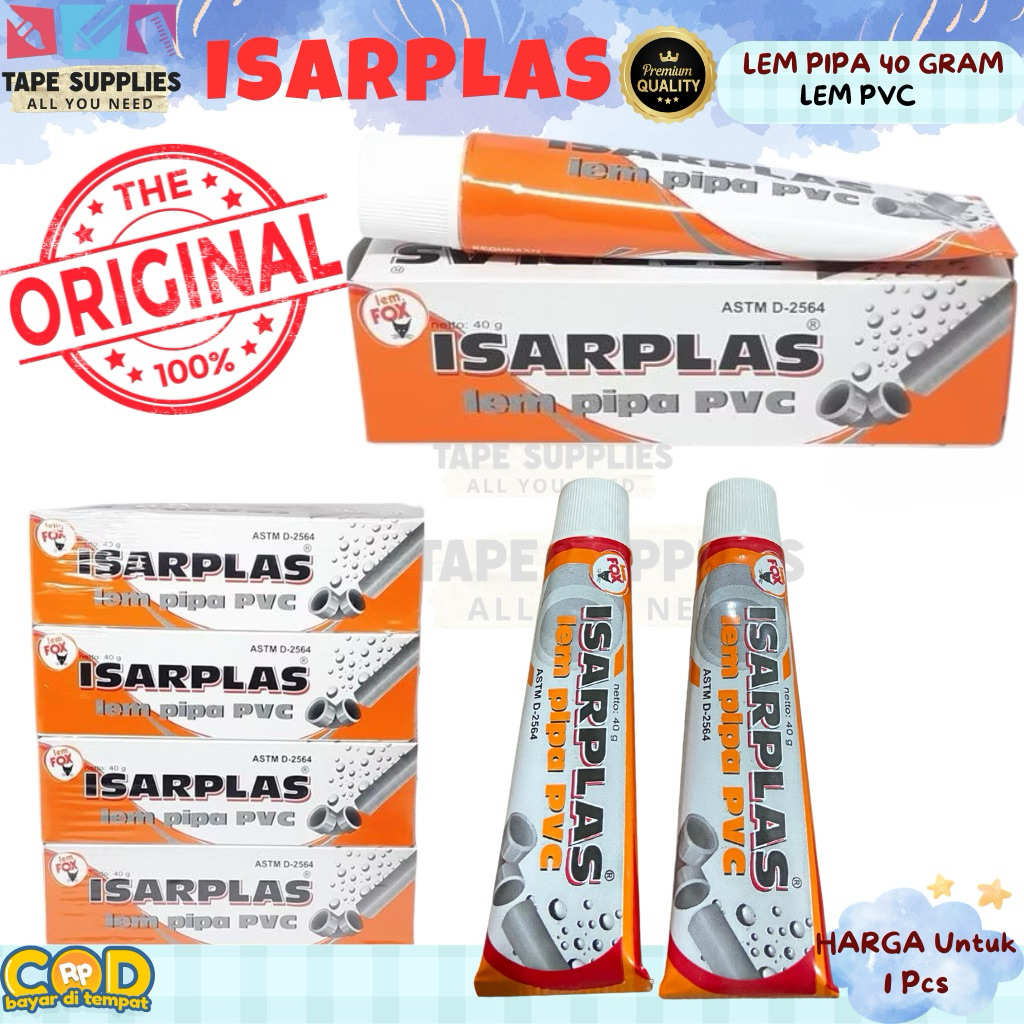 Lem Pipa PVC Isarplas 40 Gram Original – Lem PVC Kuat & Tahan Lama