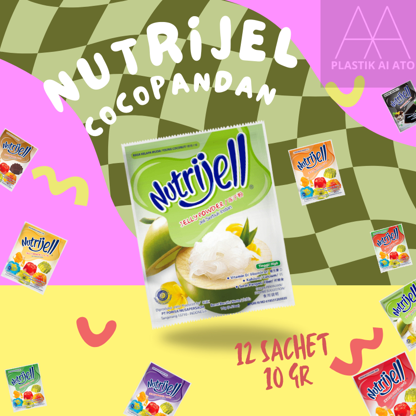 

Nutrijel Jelly Powder Rasa Kelapa Muda Mix 12 Sachet Kenyal Segar cocok untuk ES TELER