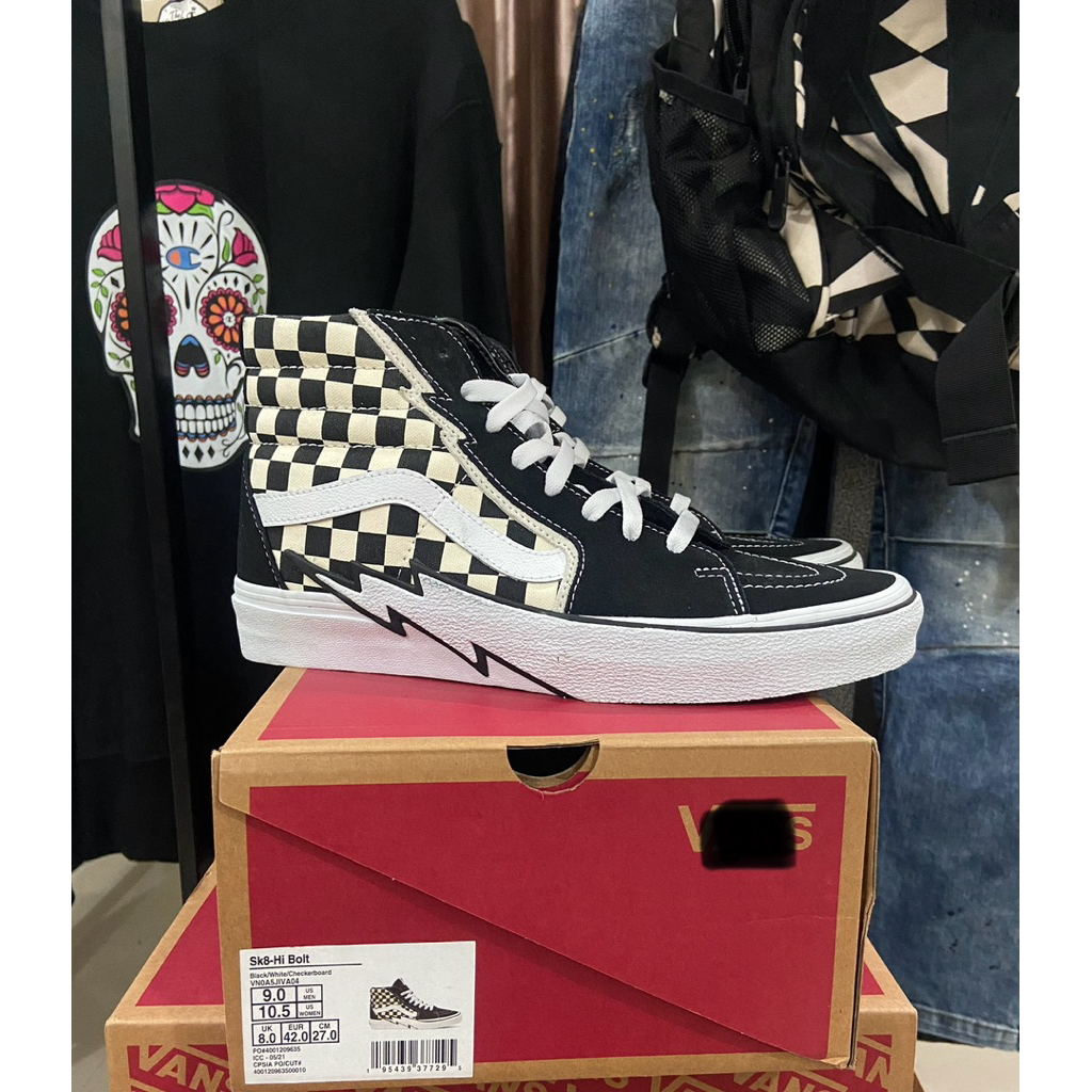 BNIB vans sk8 hi bolt cakep size 42