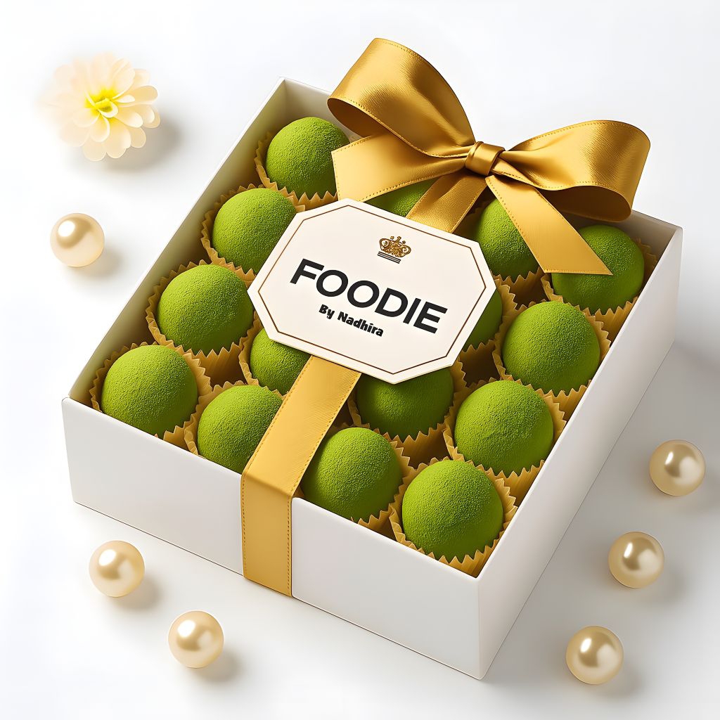 

FOODIE Cake Mini Ball Milk Matcha Based - 1 Box Isi 16 Pcs