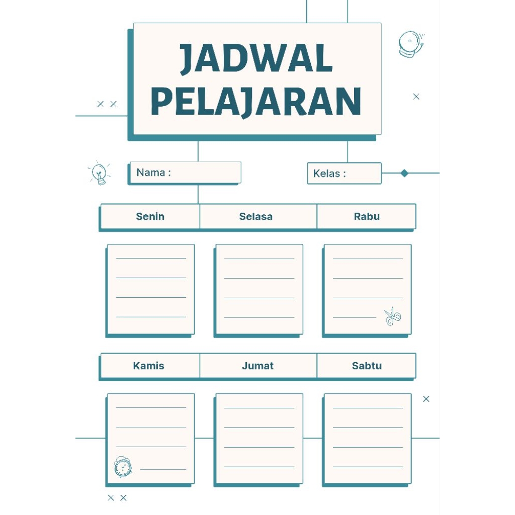 

Jadwal Pelajaran Digital / Printable