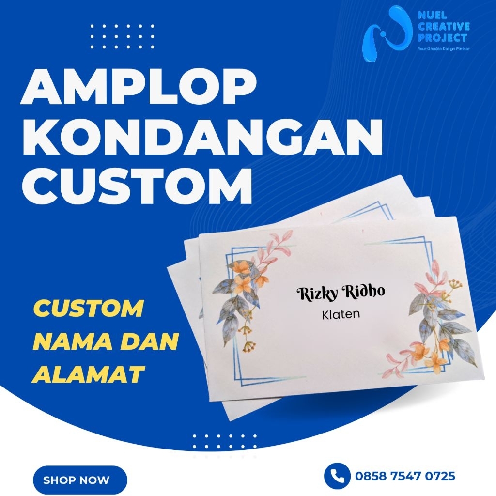 

[CUSTOM] Amplop Kondangan Custom Nama| Amplop Sumbangan isi 100pcs