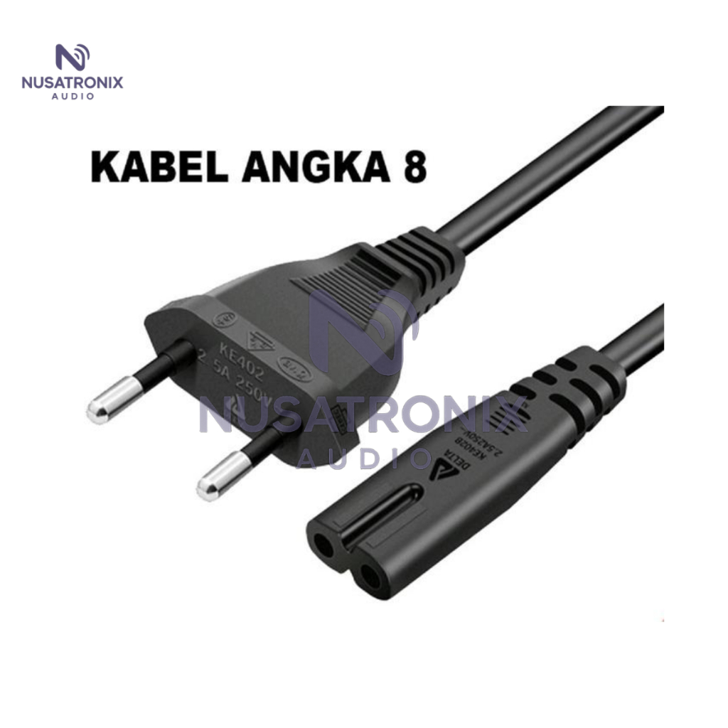 KABEL POWER AC ANGKA 8 (2 Pin)