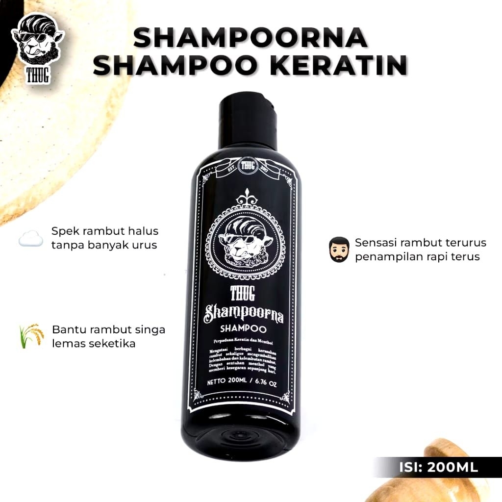 Shampoo Thug sampo pelurus Rambut  original