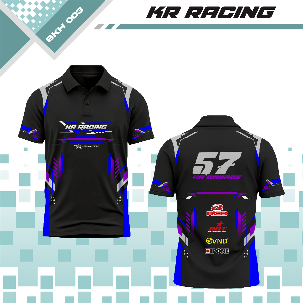 Baju Jersey Custom Desain Lengan Pendek Uniseks Sport BKH 003 Motif Full Printing Kualitas Ori NB Si