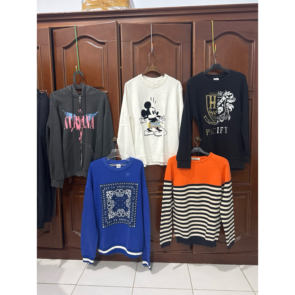 zara sweater sweatshirt second kaos zara second bundling