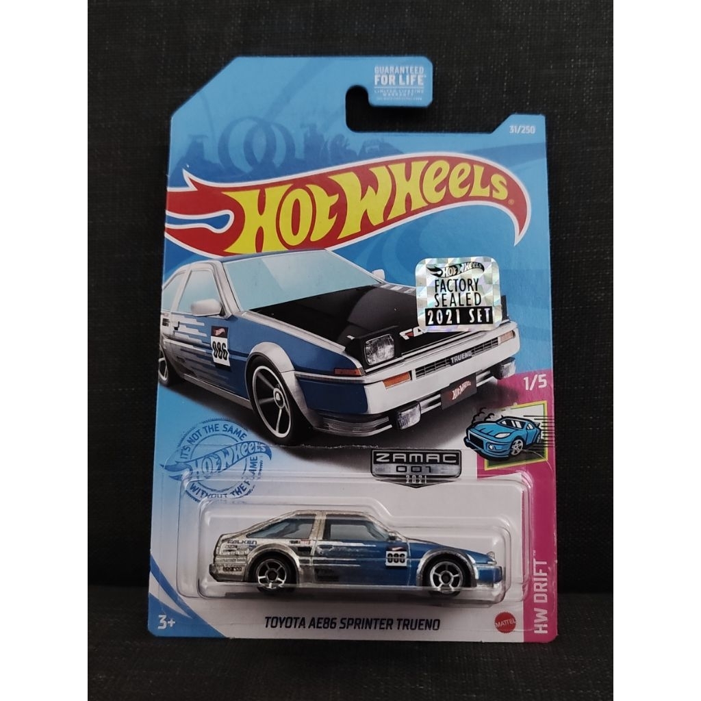 Hot Wheels Toyota AE86 Sprinter Trueno Silver Zamac
