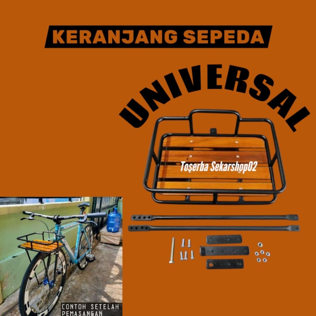 Keranjang Depan Sepeda MTB Fixi Minivelo Front Rack Kranjang Klasik Universal