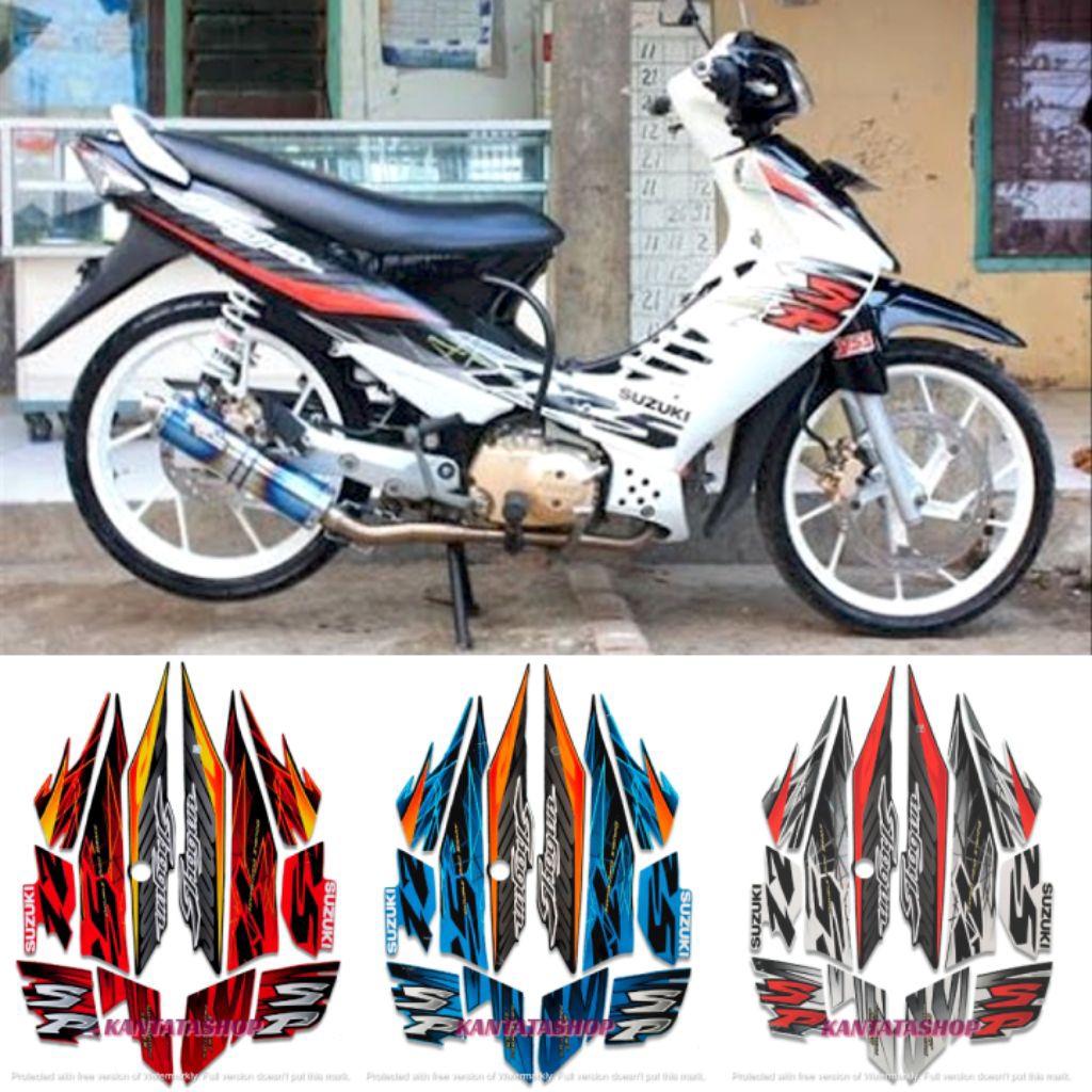 STIKER STRIPING LIS LES BODY MOTOR SHOGUN 125 SP 2007 & STRIPING SHOGUN SP 2007 STANDAR FULL SET