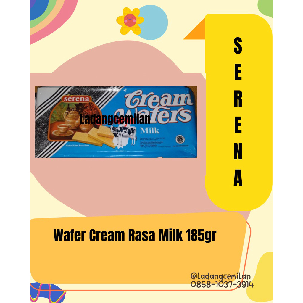 

Biskuit Serena Cream Wafers Rasa Milk (Susu) 185gr