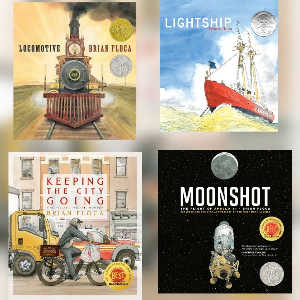 Moonshot by Brian Floca / Lightship by Brian Floca / Keeping the city going by Brian Floca - Hardcov