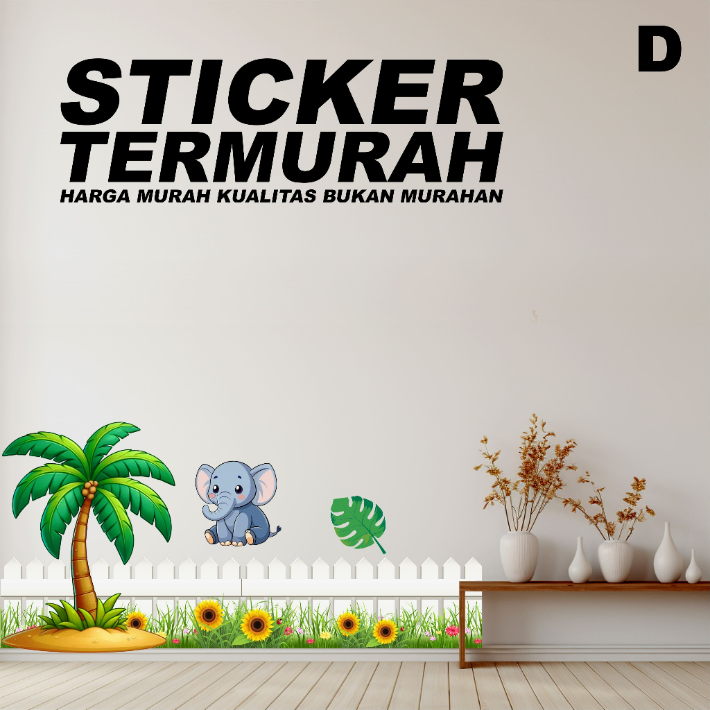 

Stiker Dinding Pagar Bunga Rumput / Wallpapper Dinding Tahan Air / Rumput Pohon / Dinding Hiasan