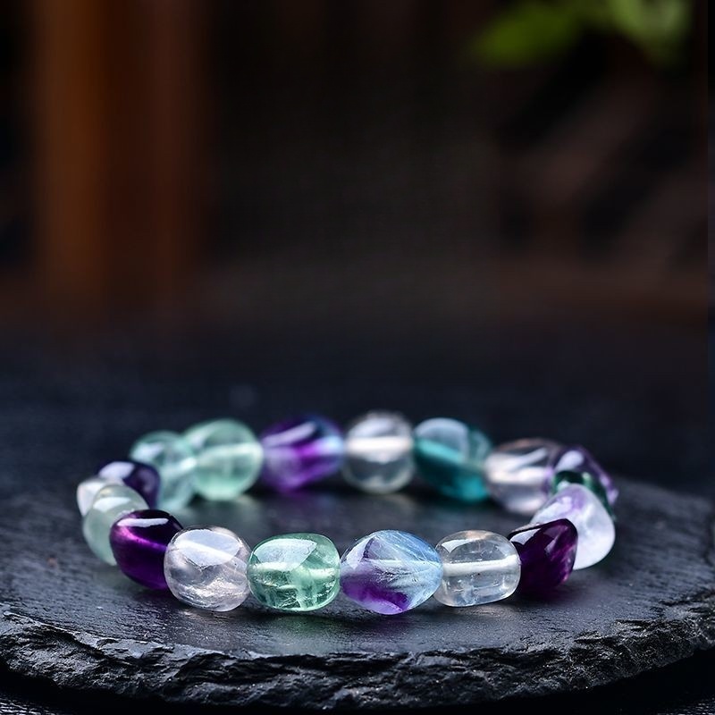 Pure Natural Freeform Fluorite Crystal Bracelet