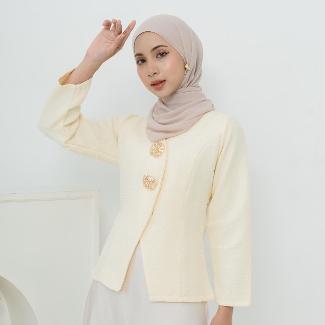 LIMITED DEAL Lucy Top - Atasan Wanita Lengan Panjang - Blouse Wanita - Kemeja Wanita Fitted