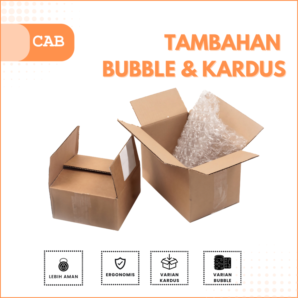 

TAMBAHAN PACKING BUBBLE WRAP KARDUS/PACKING AMAN