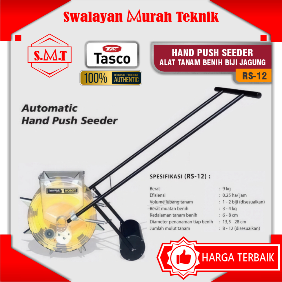 Alat Tanam Benih Biji Jagung TASCO ROBOT RS12 Hand Push Seeder RS-12