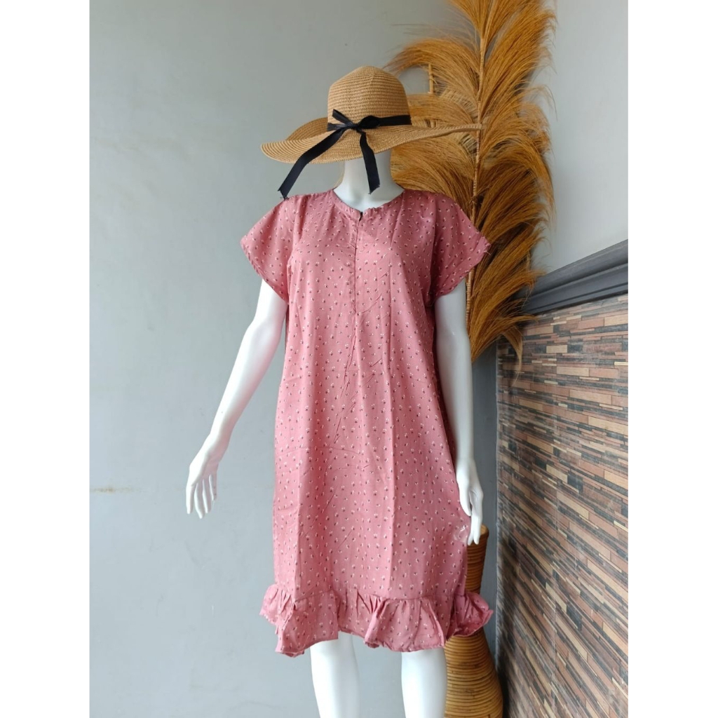 Daster Ruffle | Daster Mini | Daster Rayon Busui | Mini Dress | Daster Busui | Daster LD 120 | Daste