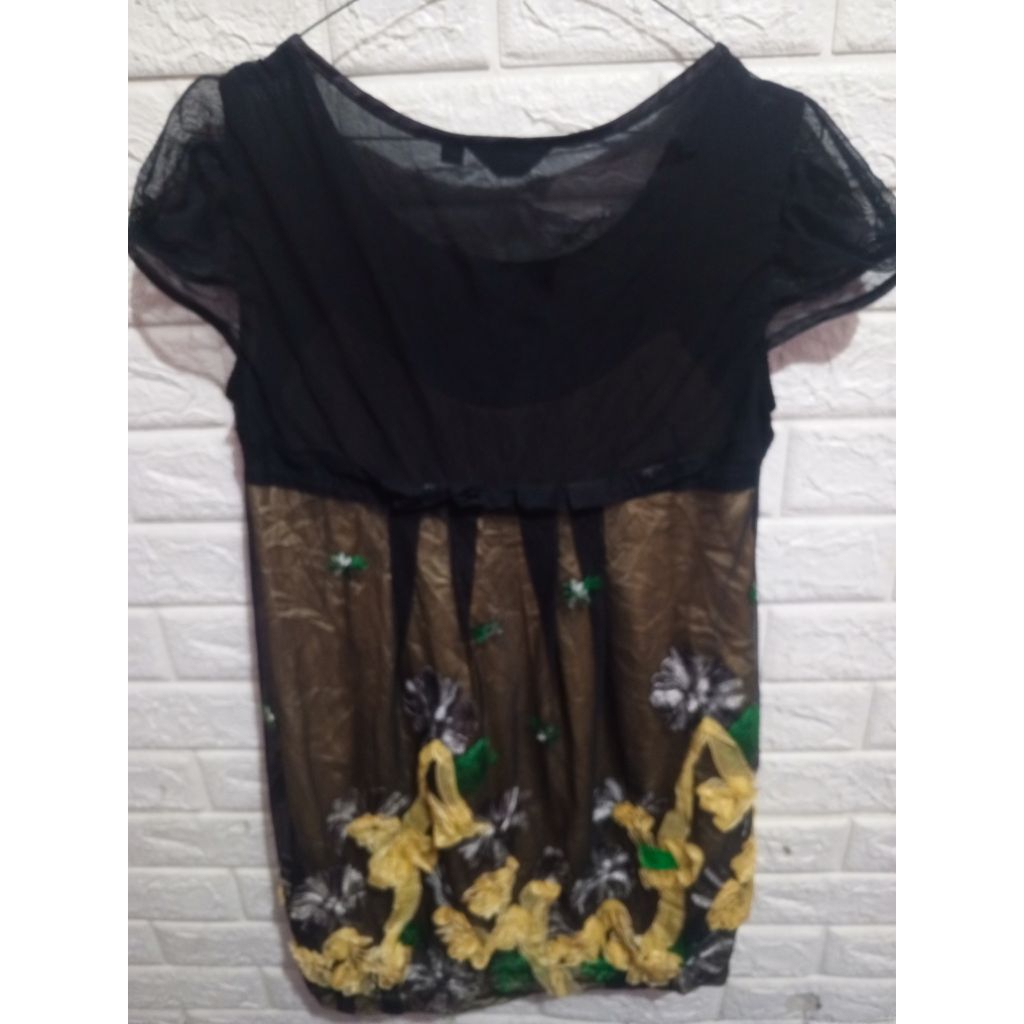 Preloved Tunik Tile Bunga Kuning Anak