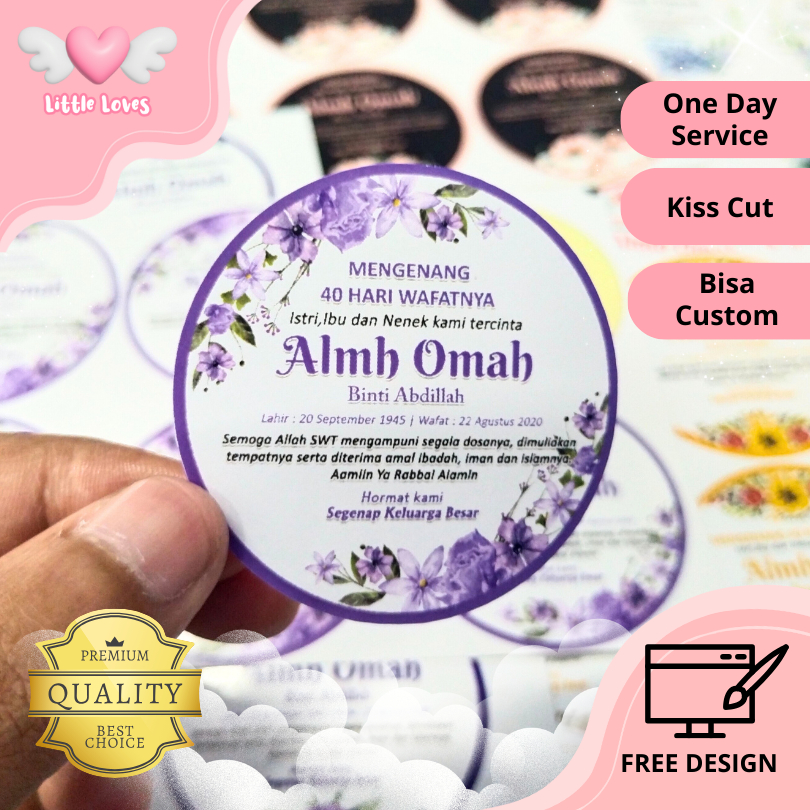 

Sticker dan Kartu Mengenang Wafatnya Stiker Card Label Tahlil Kartu Mengenang Tahlilan