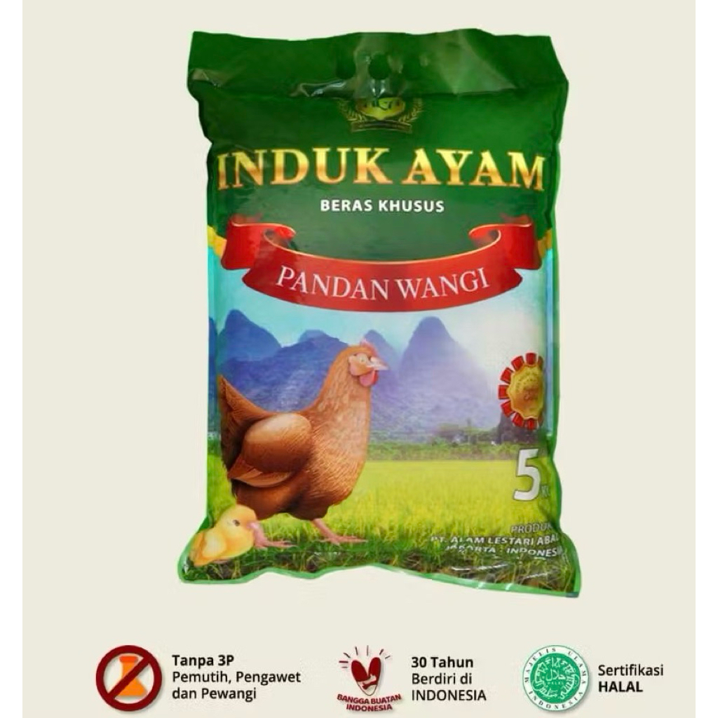 

Beras Induk Ayam Beras Khusus Panda wangi 5 kg