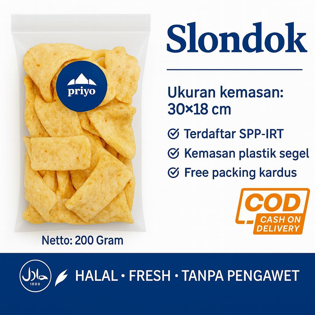 

PRIYO SNACK Slondok 200 Gram Renyah Gurih Halal