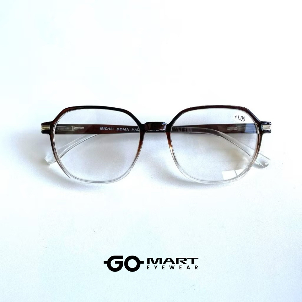 Kacamata Lensa Plus/Baca - Model Hexagonal - Pria/Wanita - 200T KP