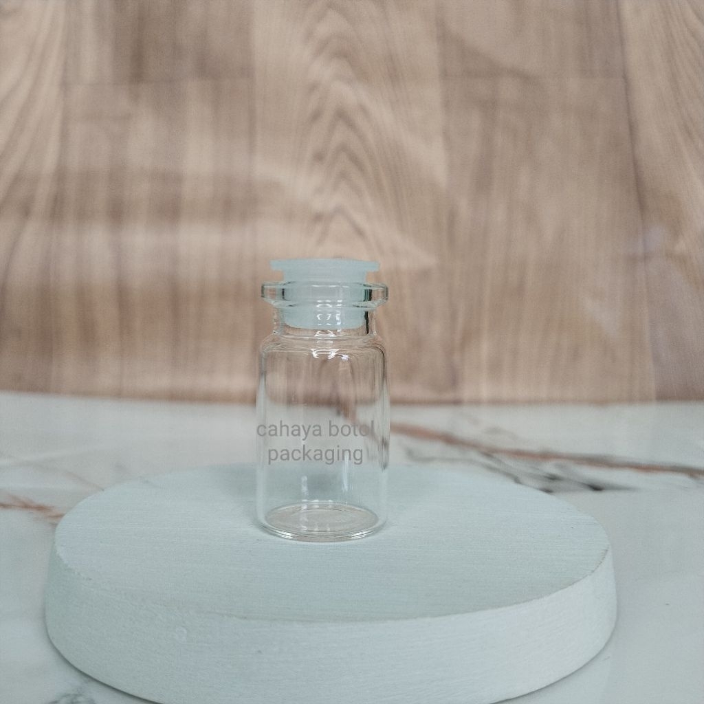 Botol Kaca Vial 5ml Tutup Plastik Sumbat