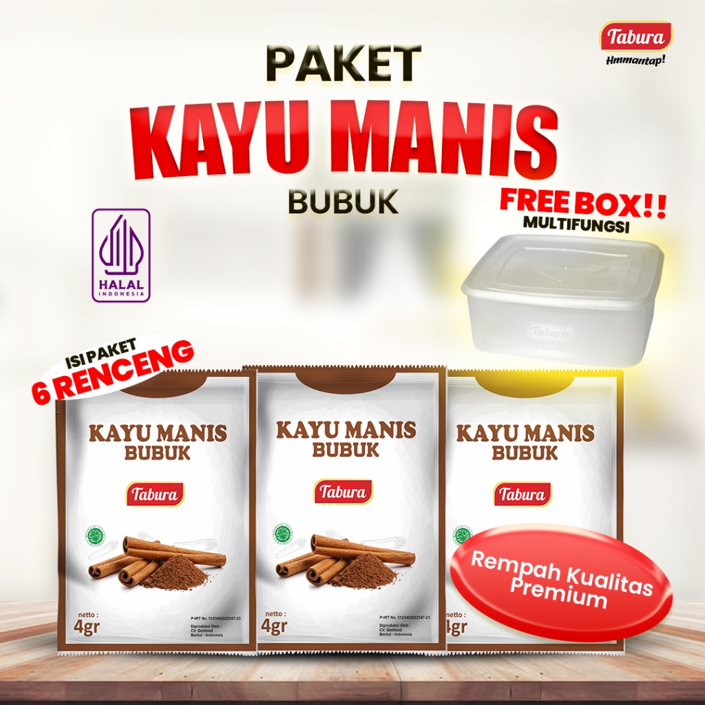 

Kayu Manis Bubuk Paket 6 Renceng | FREE BOX MULTIFUNGSI