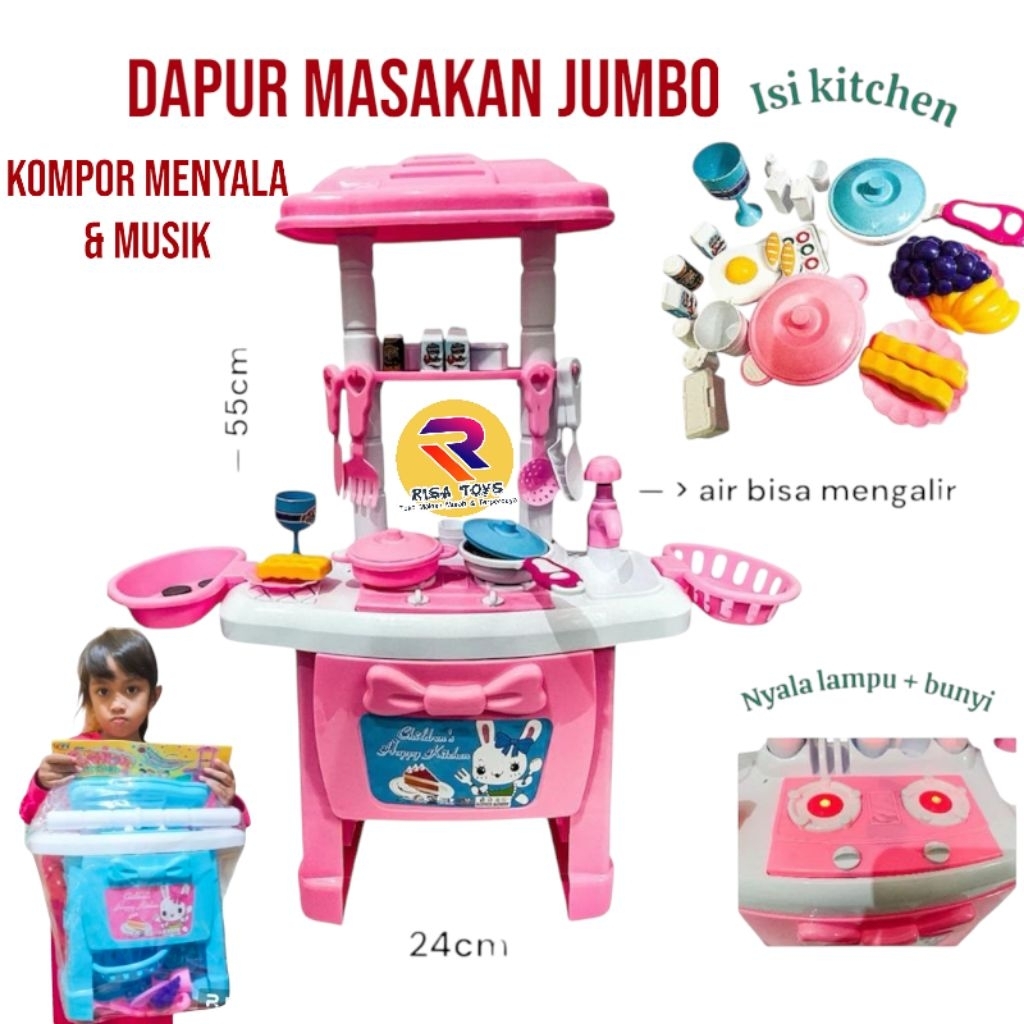 (UKURAN JUMBO) MAINAN DAPUR ANAK/KOMPOR BISA NYALA