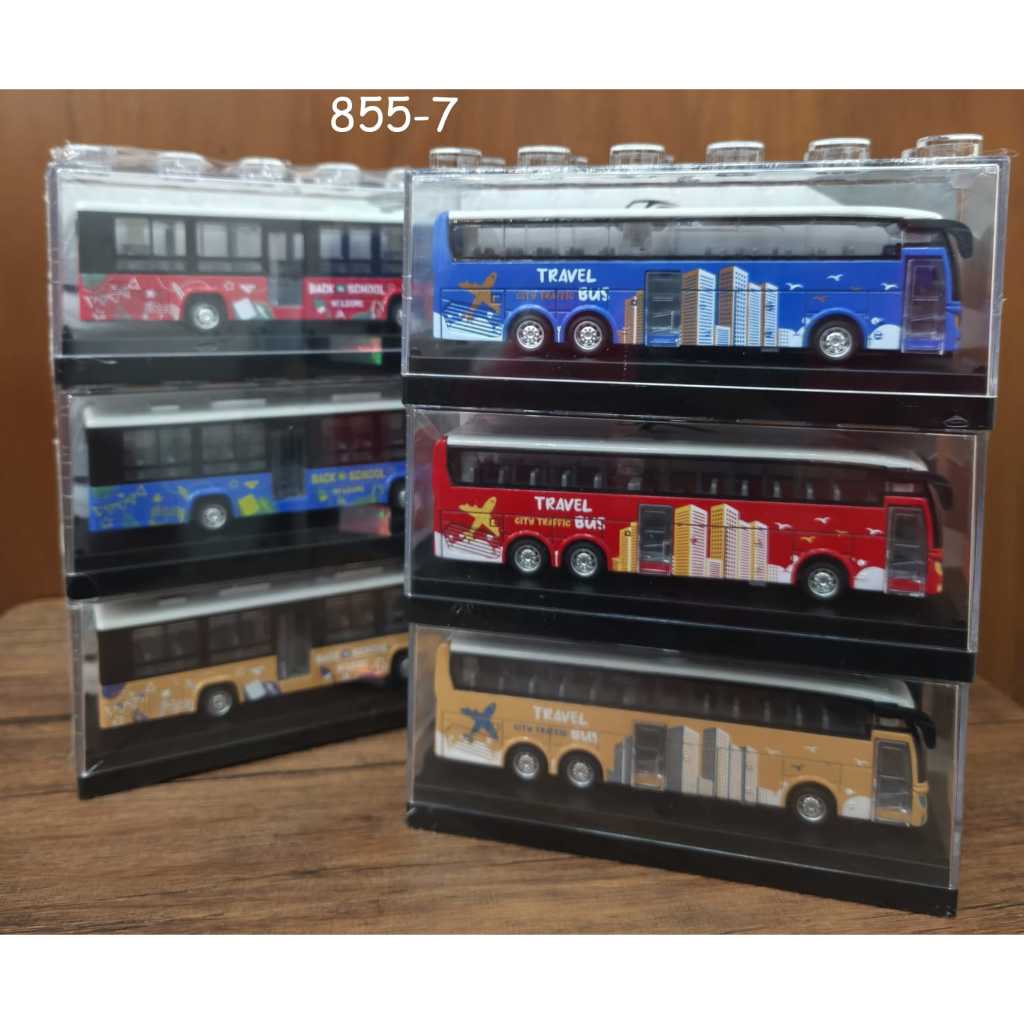 diecast Bus Travel School Akrilik/Diecast Miniatur Bus Travel