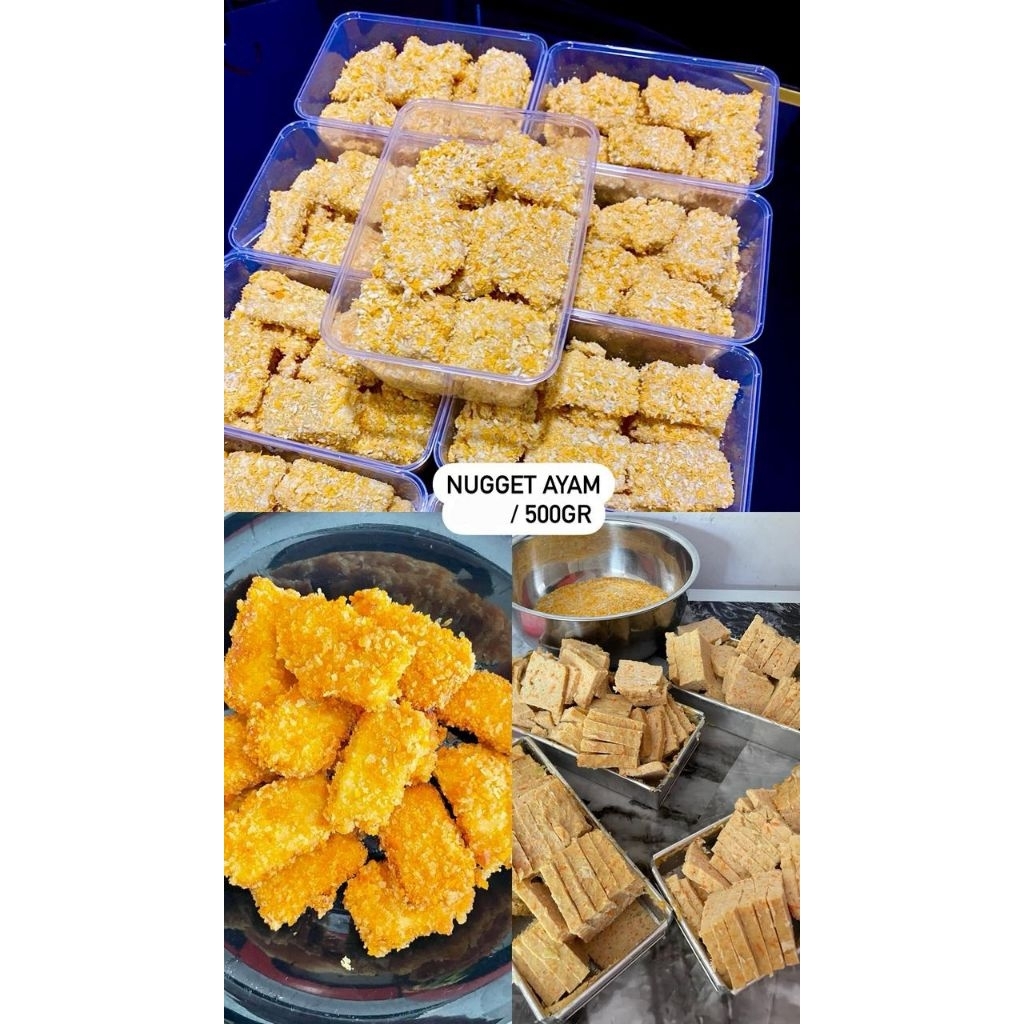 HOMEMADE NUGGET AYAM 500GR HALAL CAMILAN LAUK ANAK TANPA MSG & PENGAWET