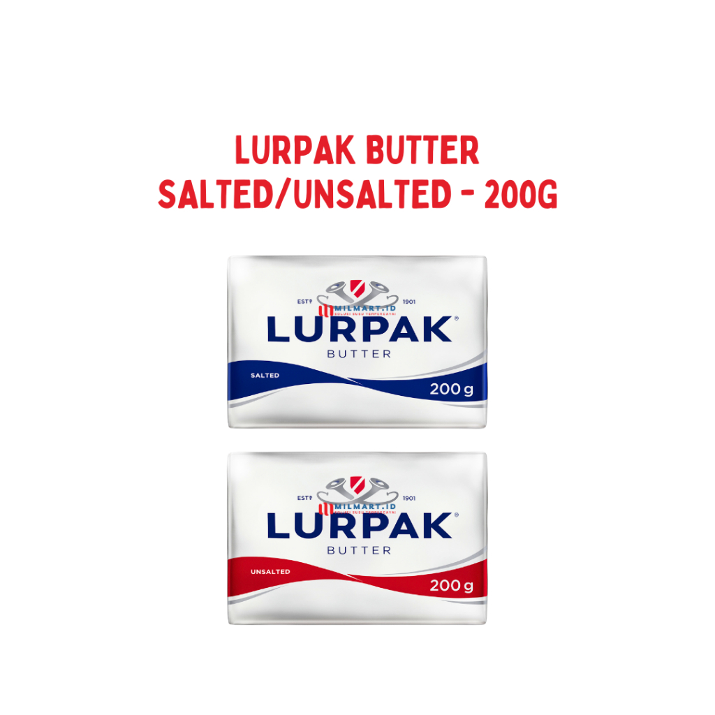 

[INSTANT] LURPAK BUTTER 200G SALTED/UNSALTED BAKING BUTTER SPREAD MENTEGA