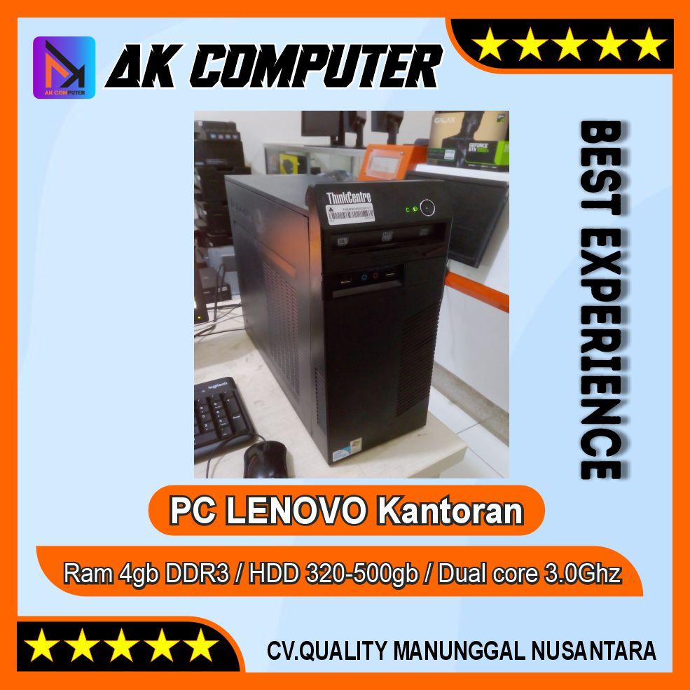 PC kantoran murah Lenovo fullset