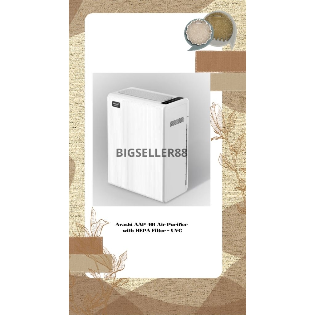 Arashi AAP 401 Air Purifier with HEPA Filter + UVC