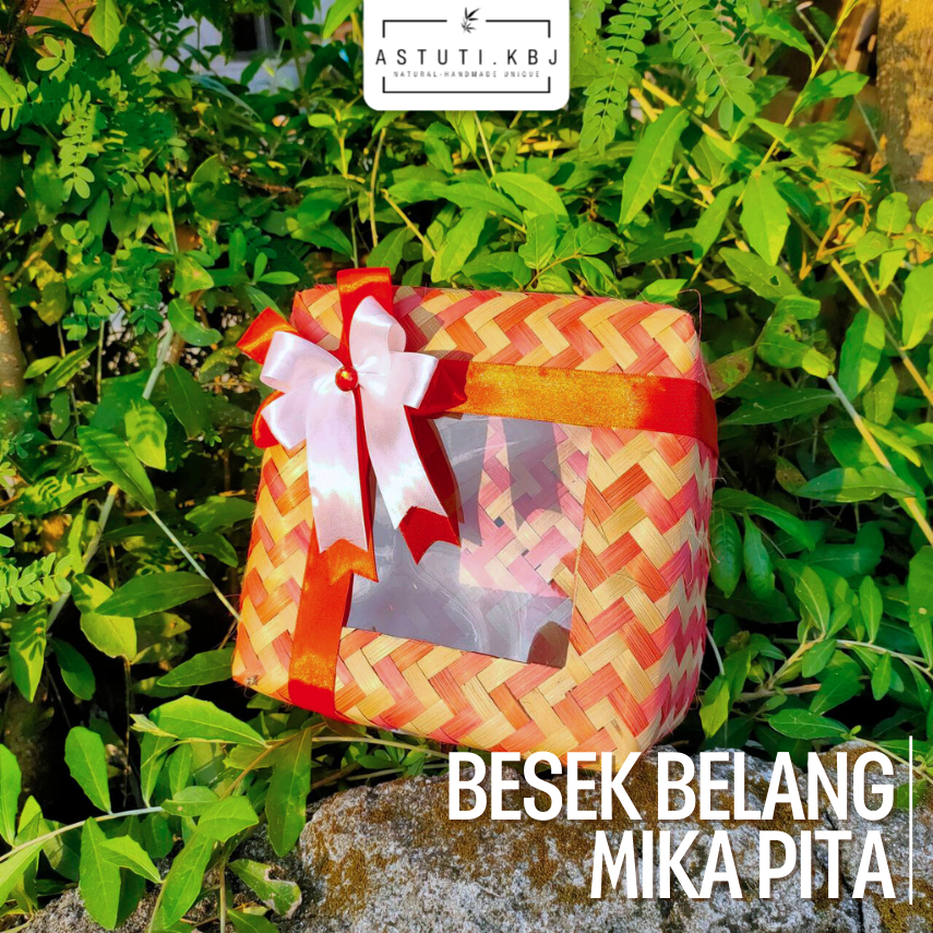

BESEK BELANG HIAS MIKA PITA | pipiti | wadah makanan | hampers | hantaran | seserahan | besek warna