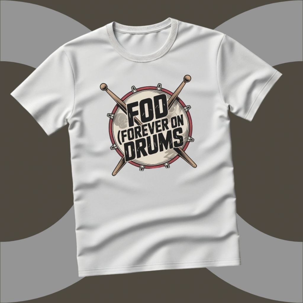 KAOS DRUM ORIGINAL FOD Clothing XZ 003 || Kaos Drummer || Baju Drum || Baju Drummer || Kaos Band || 