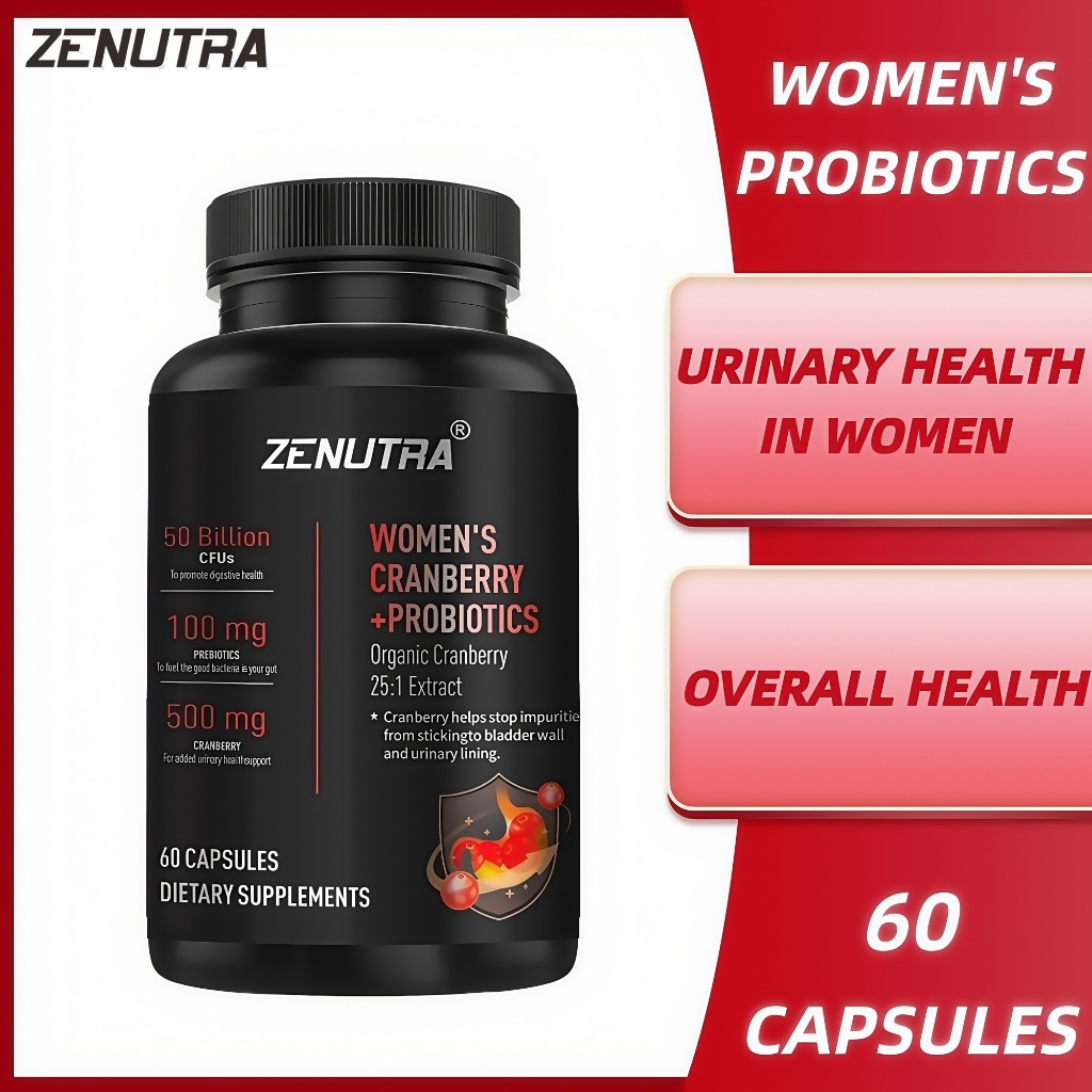 Suplemen Cranberry untuk Wanita, Pil Cranberry - Probiotik Cranberry untuk Membantu Membersihkan dan