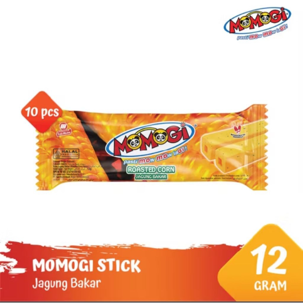 

MOMOGI Stick Snack Makanan Ringan 12 gr Jagung Bakar ( 1 Box 10 pcs)