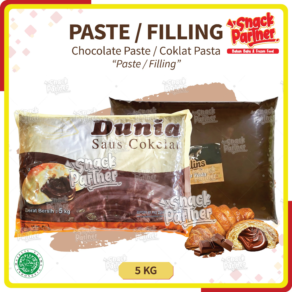 

FILLING PASTA COKLAT 5 KG | COLLINS DUNIA - Isian Selai Cokelat Donat Roti Kue Olesan Choco Chocolate Paste