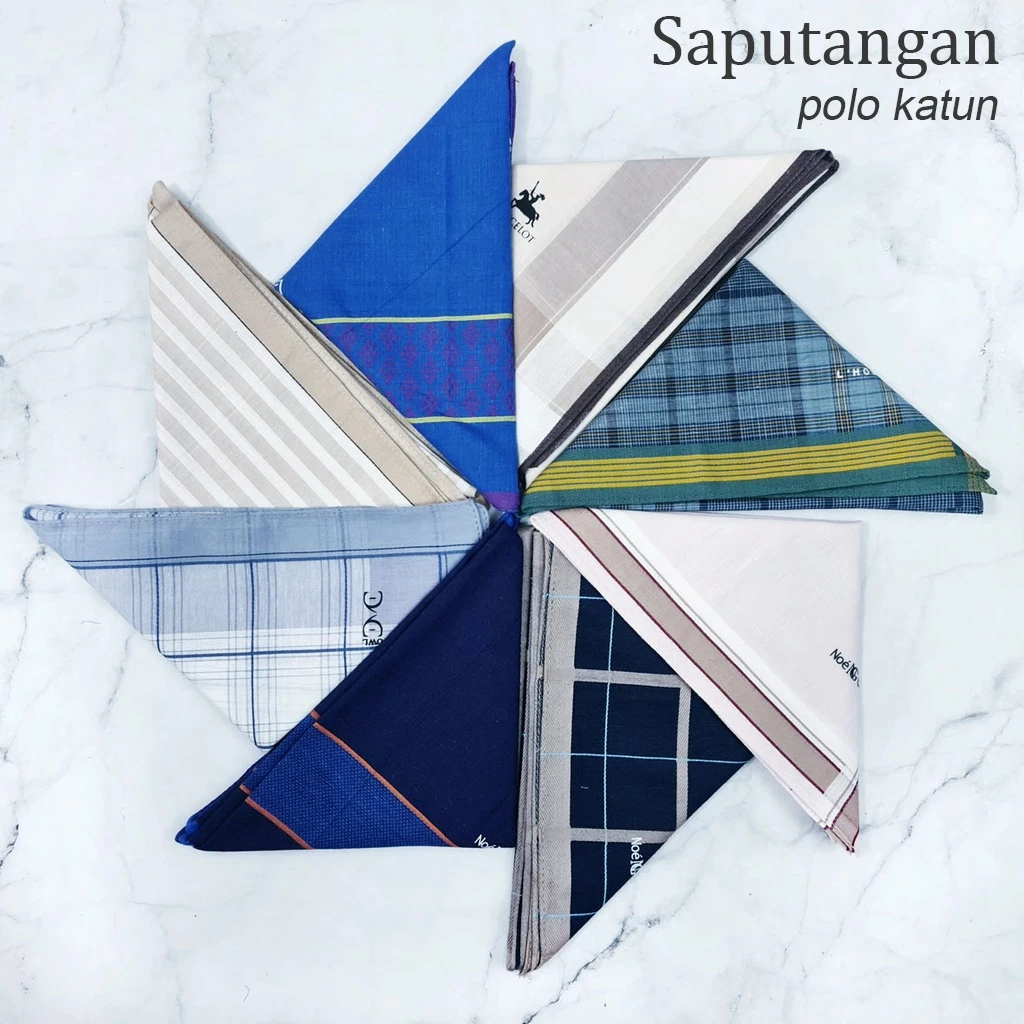 Promo Isi Paket ( 6 Pcs ) Sapu Tangan Katun Murah | Sapu Tangan Tebal Lembut Adem | Sapu Tangan Mask