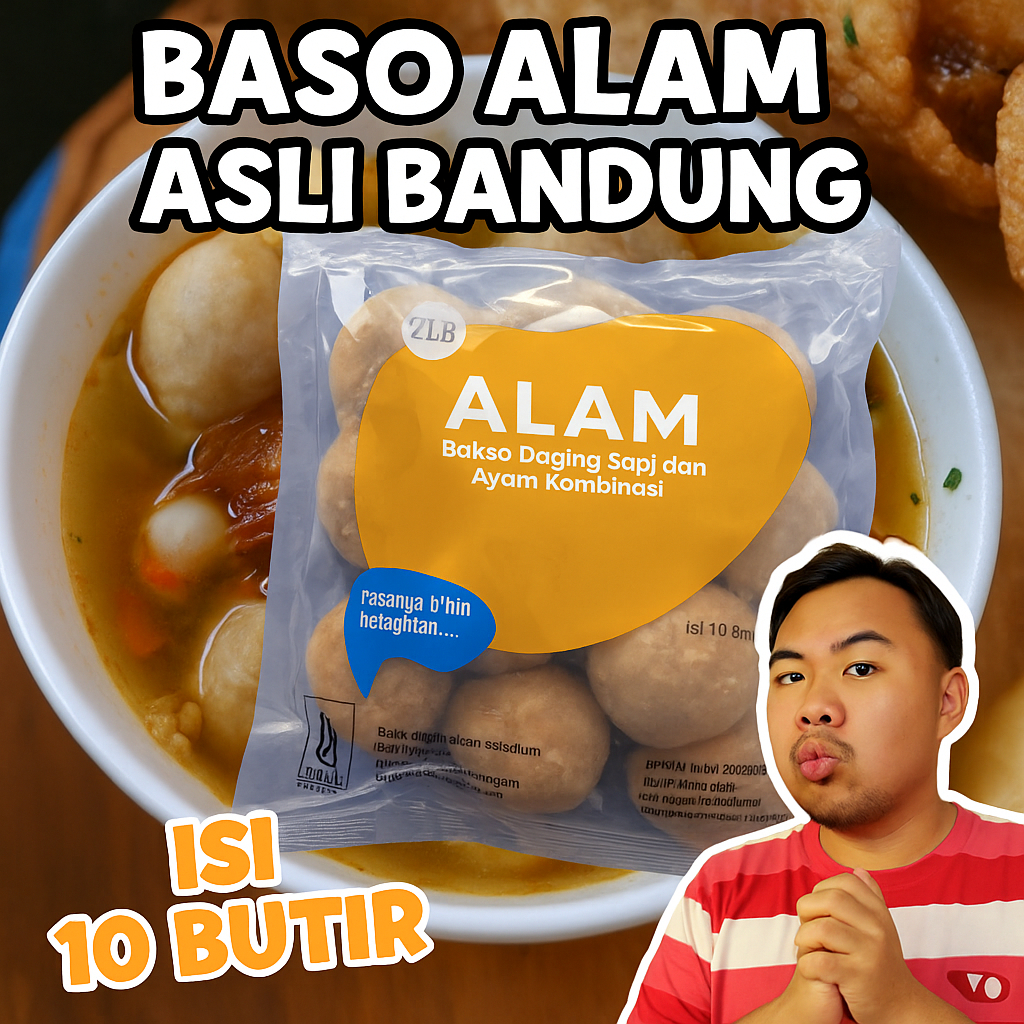 

Baso Sapi Alam CLB ASLI BANDUNG Super Enak Isi 10 Butir Halal