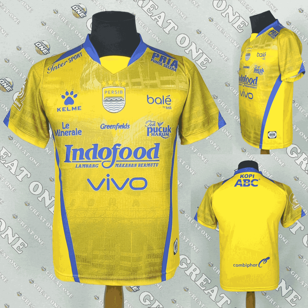Baju Kaos Jersey Persib Bandung GO 2025 2026 Third Bintang 4 Sepak Bola Futsal