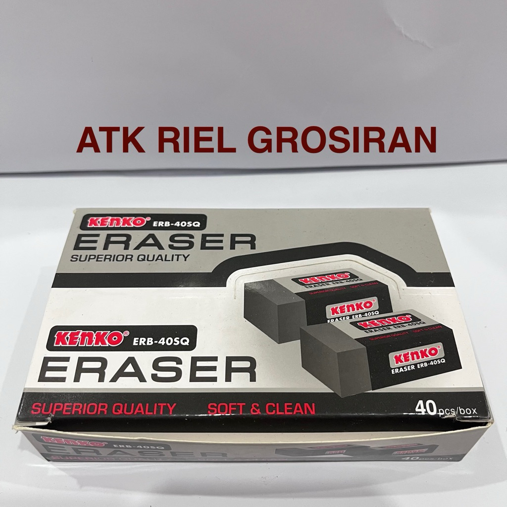 

PENGHAPUS PENSIL ERASER / STIP KENKO 40SQ HITAM 1KOTAK 40PC