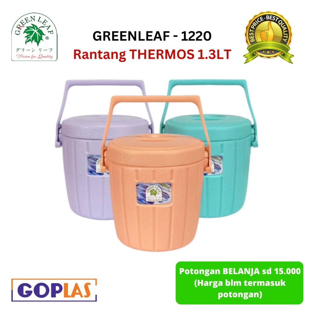 Termos / Tempat Es / Ice Bucket 1.2 Liter Merk Green Leaf 1220