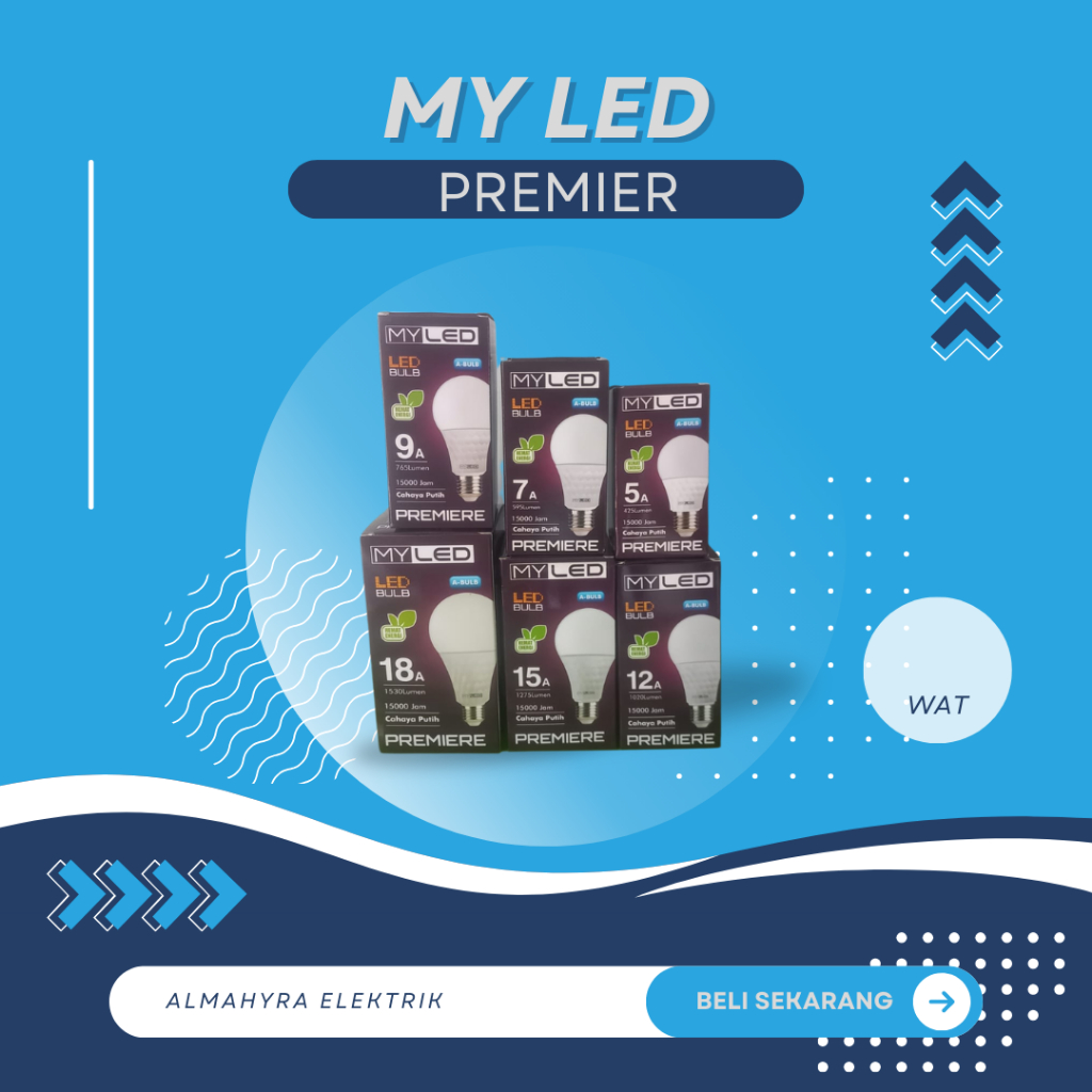 LAMPU MY LED BOHLAM BULB PREMIER 5W | 7W | 9W | 12W | 15W | 18W