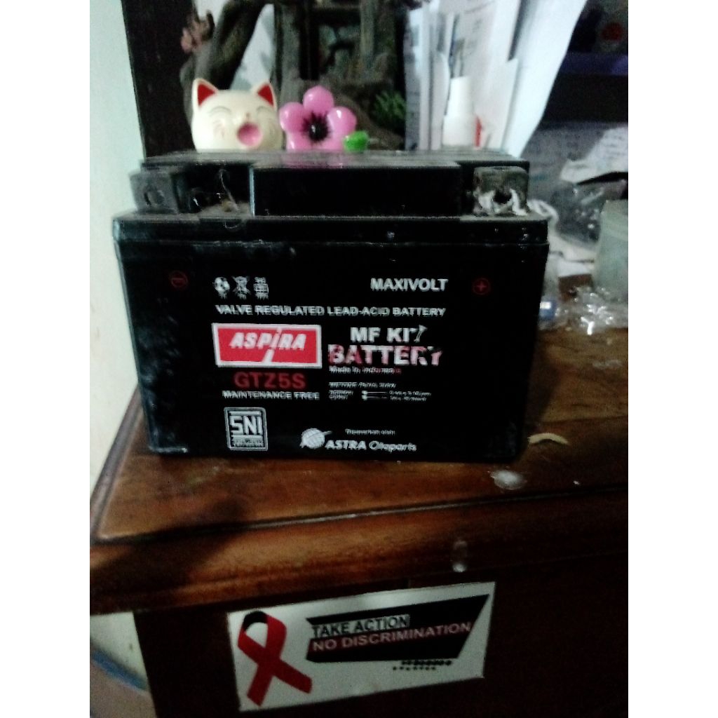 Aki motor Aspira Bekas Tidak kuat Starter