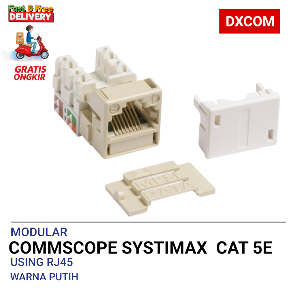 MODULAR SYSTIMAX JACK RJ45 CAT 6 COMMSCOPE SYSTIMAX JACK MODULAR CAT6 RJ45 ORIGINAL