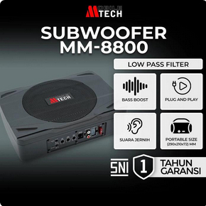 Subwoofer Kolong  8 inch MTECH Subwoofer Aktif Basstube Kolong Jok Slim 8 inch Subwoofer Kolong 8 In